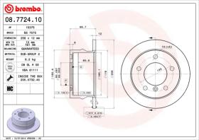 BREMBO 08772410 - DISCO DE FRENO