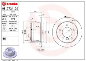 BREMBO 08772420 - DISCO DE FRENO