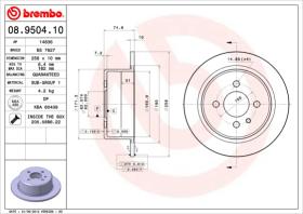 BREMBO 08950410 - DISCO DE FRENO