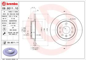 BREMBO 08951110 - DISCO DE FRENO