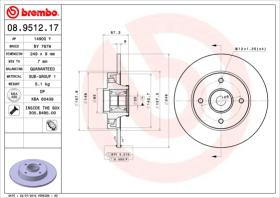 BREMBO 08951217 - DISCO DE FRENO