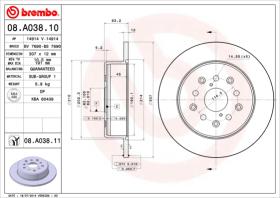 BREMBO 08A03810 - DISCO DE FRENO