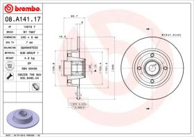 BREMBO 08A14117 - DISCO DE FRENO