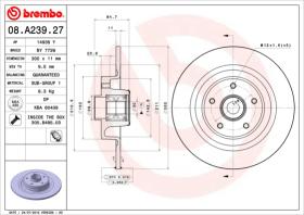 BREMBO 08A23927 - DISCO DE FRENO