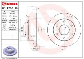 BREMBO 08A26010 - DISCO DE FRENO