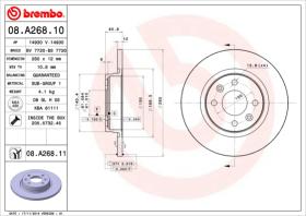 BREMBO 08A26810 - DISCO DE FRENO
