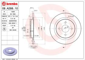 BREMBO 08A28810 - DISCO DE FRENO