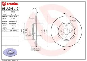 BREMBO 08A29810 - DISCO DE FRENO