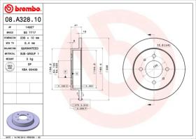 BREMBO 08A32810 - DISCO DE FRENO