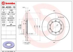 BREMBO 08A53010 - DISCO DE FRENO