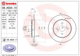 BREMBO 08A53410 - DISCO DE FRENO