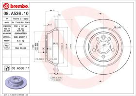 BREMBO 08A53611 - DISCO DE FRENO