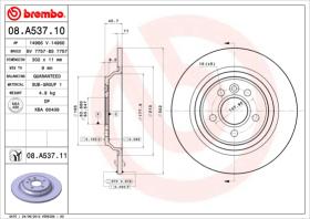 BREMBO 08A53711 - DISCO DE FRENO