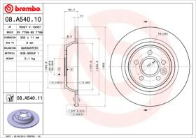 BREMBO 08A54010 - DISCO DE FRENO
