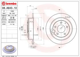 BREMBO 08A64310 - DISCO DE FRENO