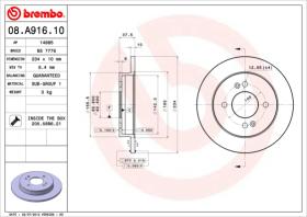 BREMBO 08A91610 - DISCO DE FRENO