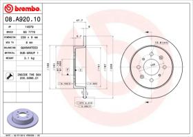BREMBO 08A92010 - DISCO DE FRENO