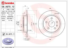 BREMBO 08A97010 - DISCO DE FRENO