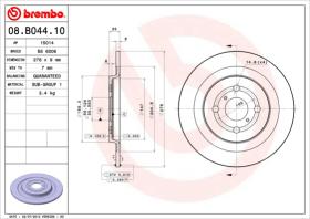 BREMBO 08B04410 - DISCO DE FRENO