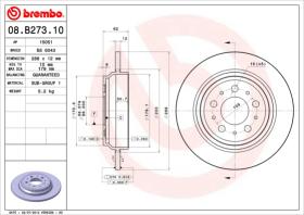 BREMBO 08B27310 - DISCO DE FRENO