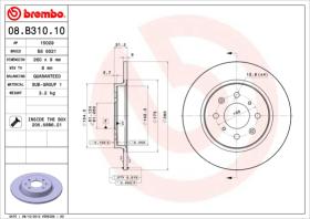 BREMBO 08B31010 - DISCO DE FRENO