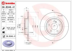 BREMBO 08B34841 - DISCO DE FRENO