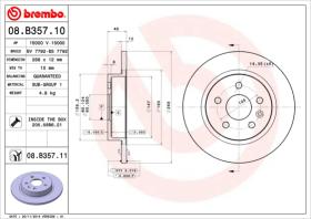 BREMBO 08B35710 - DISCO DE FRENO