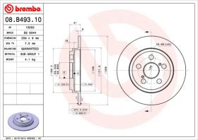 BREMBO 08B49310 - DISCO DE FRENO