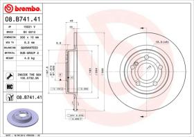 BREMBO 08B74141 - DISCO DE FRENO