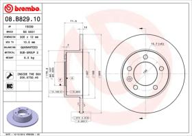 BREMBO 08B82910 - DISCO DE FRENO