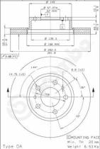 BREMBO 09380310 - DISCO FRENO