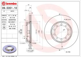 BREMBO 09535110 - DISCO IVECO 380 EUROCLASS RANGE(93-