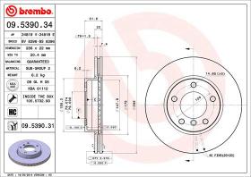 BREMBO 09539031 - DISCO DE FRENO
