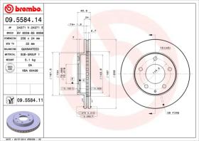 BREMBO 09558411 - DISCO DE FRENO