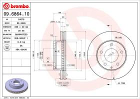 BREMBO 09686410 - DISCO FRENO