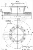 BREMBO 09718340 - DISCO IVECO EUROCARGO 170(99->)F/IV