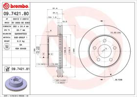 BREMBO 09742180 - DISCO DE FRENO