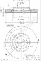 BREMBO 09762811 - DISCO DE FRENO