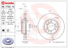 BREMBO 09772310 - DISCO IVECO DAILY II FLATBED/CHASSI