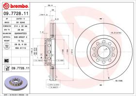 BREMBO 09772811 - DISCO DE FRENO