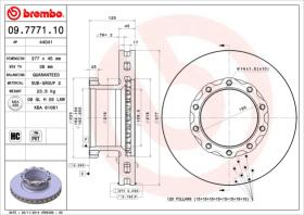 BREMBO 09777110 - DISCO DE FRENO