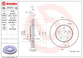 BREMBO 09777710 - DISCO DE FRENO