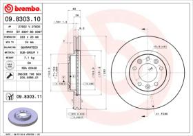 BREMBO 09830311 - DISCO DE FRENO