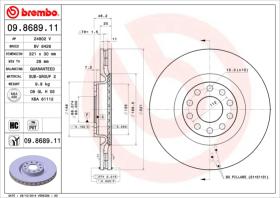 BREMBO 09868911 - DISCO DE FRENO