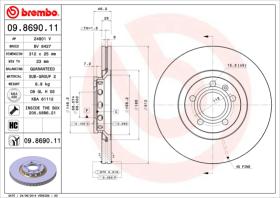 BREMBO 09869011 - DISCO DE FRENO
