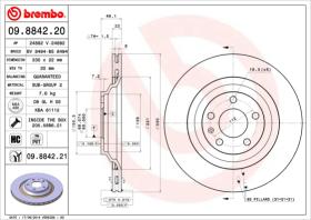 BREMBO 09884220 - DISCO DE FRENO