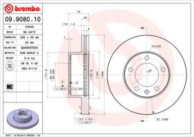 BREMBO 09908010 - DISCO DE FRENO