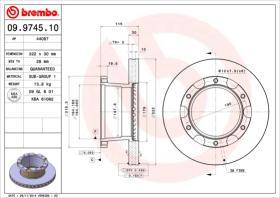 BREMBO 09974510 - DISCO VOLVO TRUCKS FL4 406/408(5.5