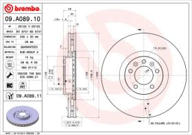BREMBO 09A08910 - DISCO DE FRENO