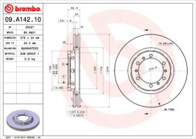 BREMBO 09A14210 - DISCO DE FRENO